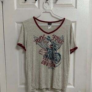 Harley-Davidson Ride Free Tee with Red Accents